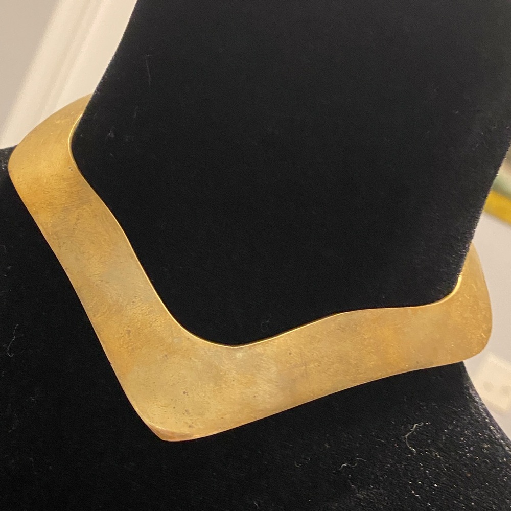 Vintage 80’s Thin Brass slip on flat choker